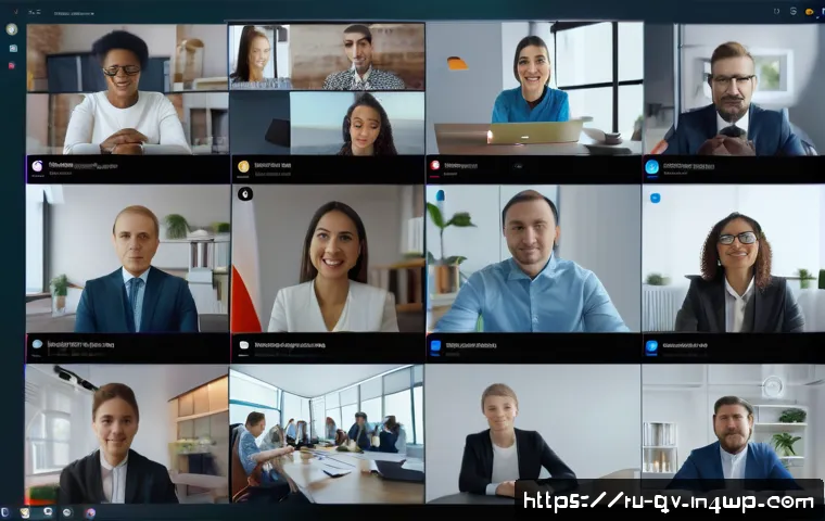온라인 토론에서의 커뮤니케이션 장벽 극복하기 - A diverse group of people from Russia and other CIS countries engaged in a respectful online video c...