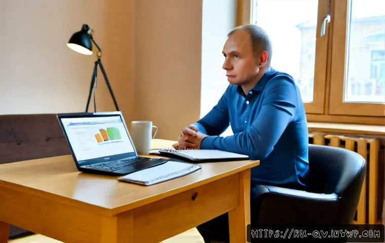 Home 17 비대면 토론에서의 신뢰 구축 방법 - Photorealistic remote debate scene, a Russian-speaking professional in a tidy Moscow-style home offi...